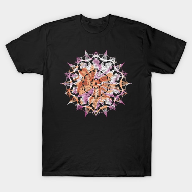 Subtle Tie Dye Mandala Flag T-Shirt by Gedwolcraeft